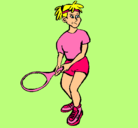 Dibujo Chica tenista pintado por morenita