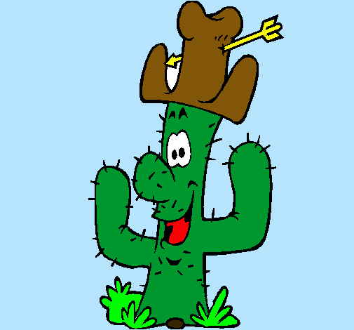 Cactus con sombrero