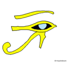 Dibujo Ojo Horus pintado por isra