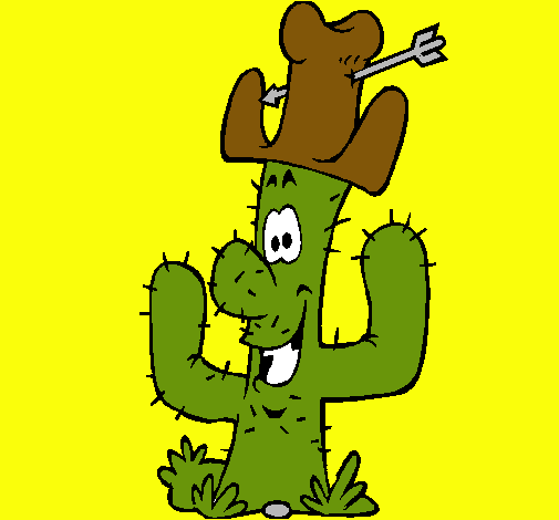 Cactus con sombrero