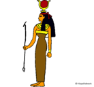 Dibujo Hathor pintado por antonio