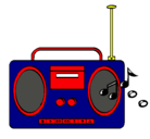 Dibujo Radio cassette 2 pintado por balwin