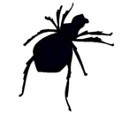 Dibujo Araña viuda negra pintado por araa