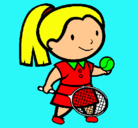 Dibujo Chica tenista pintado por areli