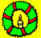 Dibujo Corona de navidad II pintado por lucia