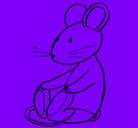 Dibujo Rata sentada pintado por felipe