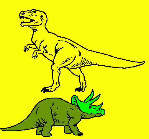 Triceratops y tiranosaurios rex