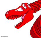 Dibujo Esqueleto tiranosaurio rex pintado por SEBASTIANGUTIERREZJUAREZ