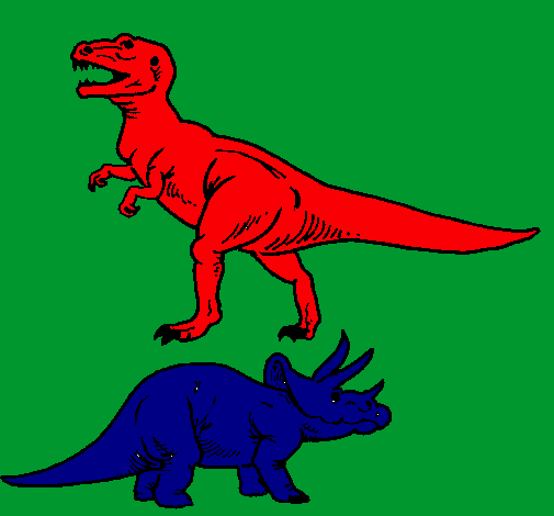 Triceratops y tiranosaurios rex