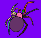 Dibujo Araña venenosa pintado por bnbnmasdffdjklqwe