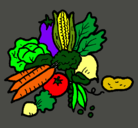 Dibujo verduras pintado por jaZz