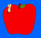 Dibujo Gusano en la fruta pintado por cgukujhlkjhgfkjhkhgfkjhgf