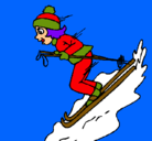 Dibujo Esquiadora pintado por javiera