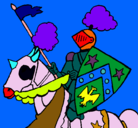 Dibujo Caballero a caballo pintado por alejandra