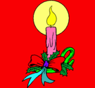 Dibujo Vela de navidad pintado por amaliacota