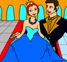 Dibujo Princesa y príncipe en el baile pintado por kassadra
