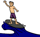 Dibujo Surfista pintado por claribel