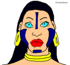 Dibujo Mujer maya pintado por valencita