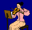 Dibujo Dama violinista pintado por brichu