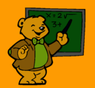 Dibujo Profesor oso pintado por ami