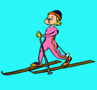 Dibujo Esquí de fondo pintado por isabel