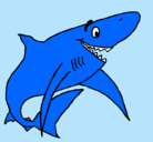 Dibujo Tiburón alegre pintado por diego