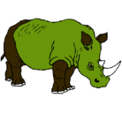Dibujo Rinoceronte pintado por rinoceronte
