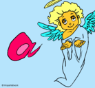 Dibujo Ángel pintado por patricia