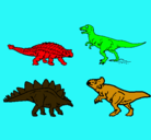 Dibujo Dinosaurios de tierra pintado por miriam