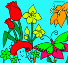 Dibujo Fauna y flora pintado por cris