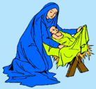 Dibujo Nacimiento del niño Jesús pintado por cony.092
