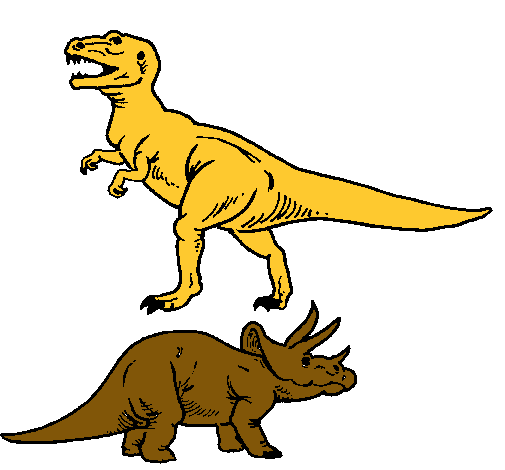 Triceratops y tiranosaurios rex