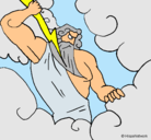 Dibujo Dios Zeus pintado por SASA