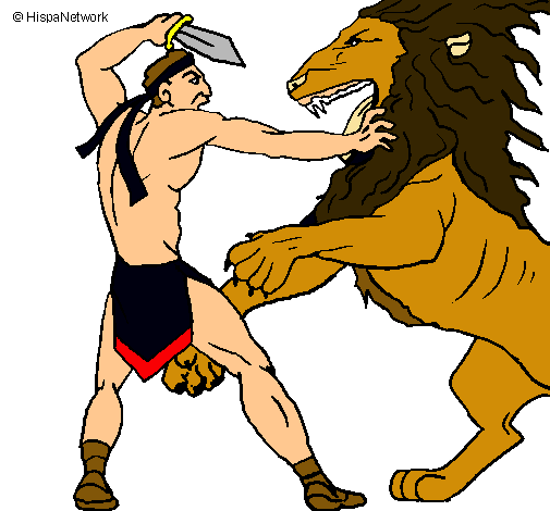 Gladiador contra león