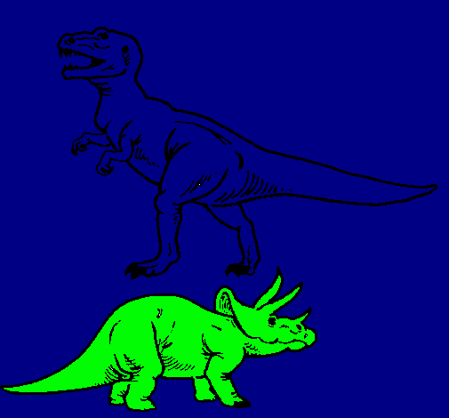 Triceratops y tiranosaurios rex