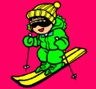 Dibujo Niño esquiando pintado por JAVIER-p