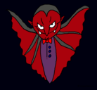 Dibujo Vampiro terrorífico pintado por judithVilla