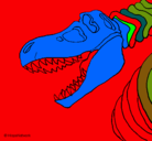 Dibujo Esqueleto tiranosaurio rex pintado por fgfhttrkjbhghy