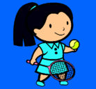 Dibujo Chica tenista pintado por sharom