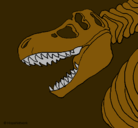 Dibujo Esqueleto tiranosaurio rex pintado por Ariadna1