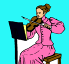 Dibujo Dama violinista pintado por lalo