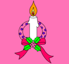 Dibujo Vela de navidad III pintado por estrella