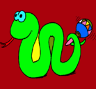 Dibujo Serpiente cascabel pintado por AGUSTIN