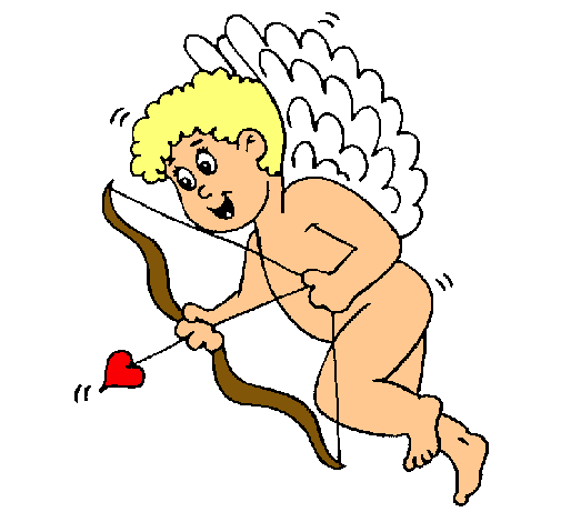 Cupido con grandes alas