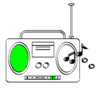 Dibujo Radio cassette 2 pintado por 454