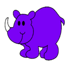 Dibujo Rinoceronte pintado por yu