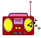 Dibujo Radio cassette 2 pintado por leslypadillasendino