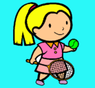 Dibujo Chica tenista pintado por larii.g.p.
