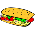 Dibujo Bocadillo pintado por andhappybread