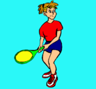 Dibujo Chica tenista pintado por antonella1